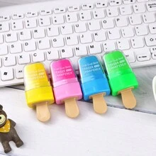 Creative Ice Cream Shaped Pencil Sharpener & Eraser Double-Function Stationery Set, Gift - Multicolor - View 1