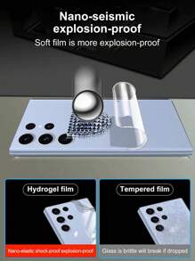 自动修复防指纹兼容三星 S24 S23 S22 S21 S20 Plus Ultra S10 S9 S8 Plus 系列全覆盖背面水凝胶膜兼容 Galaxy S21 Fe 4G/5G S20 Fe S10 Lite S10 E 屏幕保护膜配件