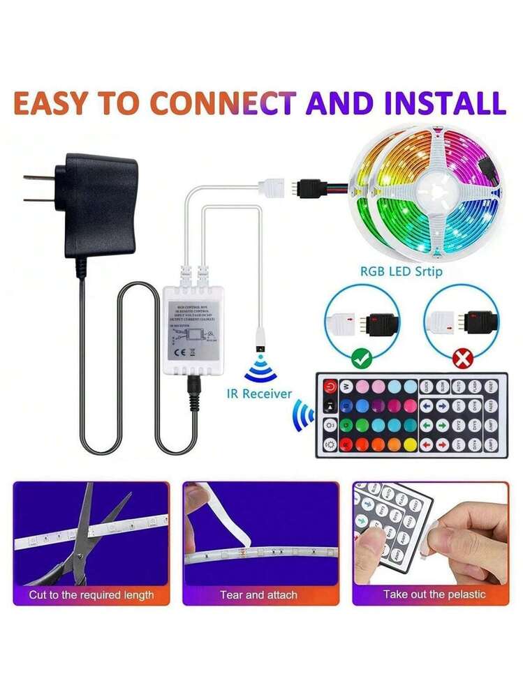 iNextStation - Striscia luminosa LED Neon RGB da 10 m, 24V, con spina di alimentazione, app e telecomando, cambio del colore, sincronizzazione