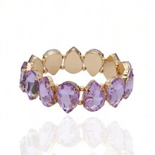 1pc Personalized Open Design Snake Print Pu Leather Bangle Bracelet - Geometry - View 19