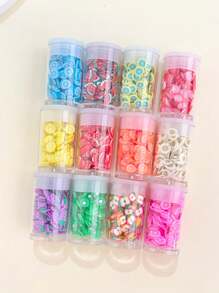 12pcs Fashionable Fruit Themed Soft Clay Slice (random Styles) - Multicolor - View 1