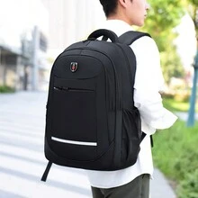 Mochila De Gran Capacidad Y Varios Compartimentos Con Durabilidad Y Rentabilidad - Negro - Ver 2