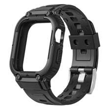 1入組運動手環兼容蘋果手錶38mm、40mm、41mm、42mm、44mm、45mm、49mm，含防護外殼，保護式護腕環，適用於蘋果手錶Ultra/9/8/SE/7/6/5/4/3/2/1男女款