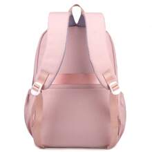Large Size School Backpack For Girls And Boys, College Travel Bag, Commuting Shoulder Bag - Pink - View 4