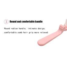 1pc Blue Portable Folding Soft Bristle Hair Comb - Blue - View 4