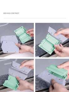 1入組塑膠清潔簡約風多功能縫隙清潔刷 - 綠色 - 查看 6