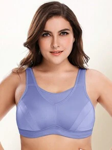 Wingslove Plus Size Women High Impact Full Coverage Sports Bra - Violet Purple - View 5