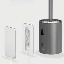 浴室馬桶清潔用鋁合金無需鑽孔膠粘支架的馬桶刷套裝