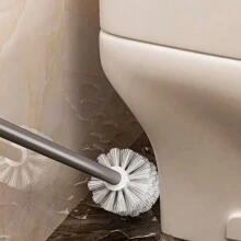 浴室馬桶清潔用鋁合金無需鑽孔膠粘支架的馬桶刷套裝