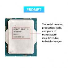 Intel Core I5-12490f 12代核心處理器,6核心12線程遊戲桌面cpu處理器,不帶散熱器風扇,適用於桌面愛好者pc電腦 - 銀色 - 查看 3