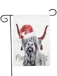 1pc Christmas Pattern Printed Garden Flag - Colourful - View 2