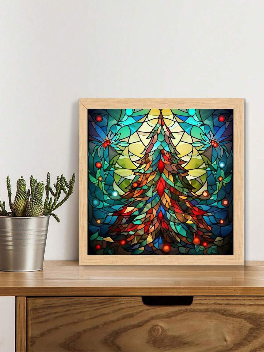 1入組聖誕節5d鑽石畫套裝,全鑽自己動手製作鑽石刺繡馬賽克藝術品,家居裝飾