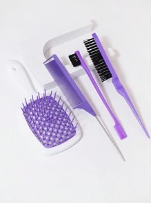 4入組梳子,適用於濕髮或乾髮,不打結,適用於梳理長髮和捲髮