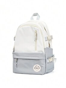 青少年轻便校园背包大号防水休闲书包带拉链和 ID 窗口旅行背包大容量 14 英寸笔记本电脑包适合女孩休闲高中大学度假、旅行、徒步旅行