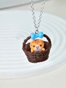 Coffee Cat Charm vòng cổ - Đen và trắng - Xem 5