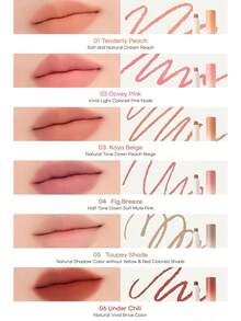 Rom&nd Lip Mate 唇線筆 0.5g/0.02oz，唇線筆，臉部彩妝，持久顯色，長效持妝，濃郁色彩，塗抹順滑，高顯色度，可伸縮筆尖，柔軟易用，#06 辣椒紅 - 06 辣椒之下 - 查看 3