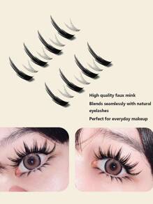 Manga Lashes Individual 6-14mm 78 Clusters Anime Lashes Mink False Eyelashes Extension Kit Lash Clusters Make Up Tools Lashes - C - View 1