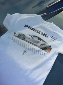 T-Shirt P O R S C H E 911 Graphic TEE Boyfriend GiFT - White - View 2