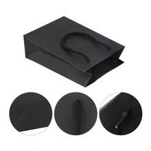5pcs Jewelry Paper Gift Bags For Cosmetics, Jewelry Packaging & Gift Wrapping - Black - View 3