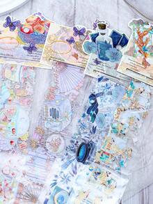 Paquete De Materiales Blue Sky Y Old Dreams Pegatina - Azul - Ver 6