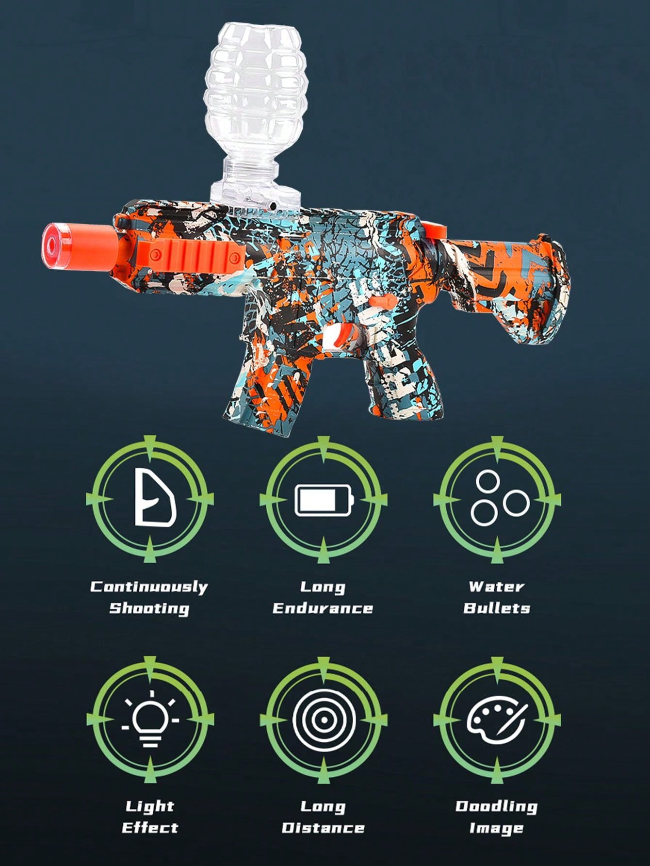 M416 Adolescents GlowintheDark Version is a Toy Gun Designed for Outdoor Activities. It