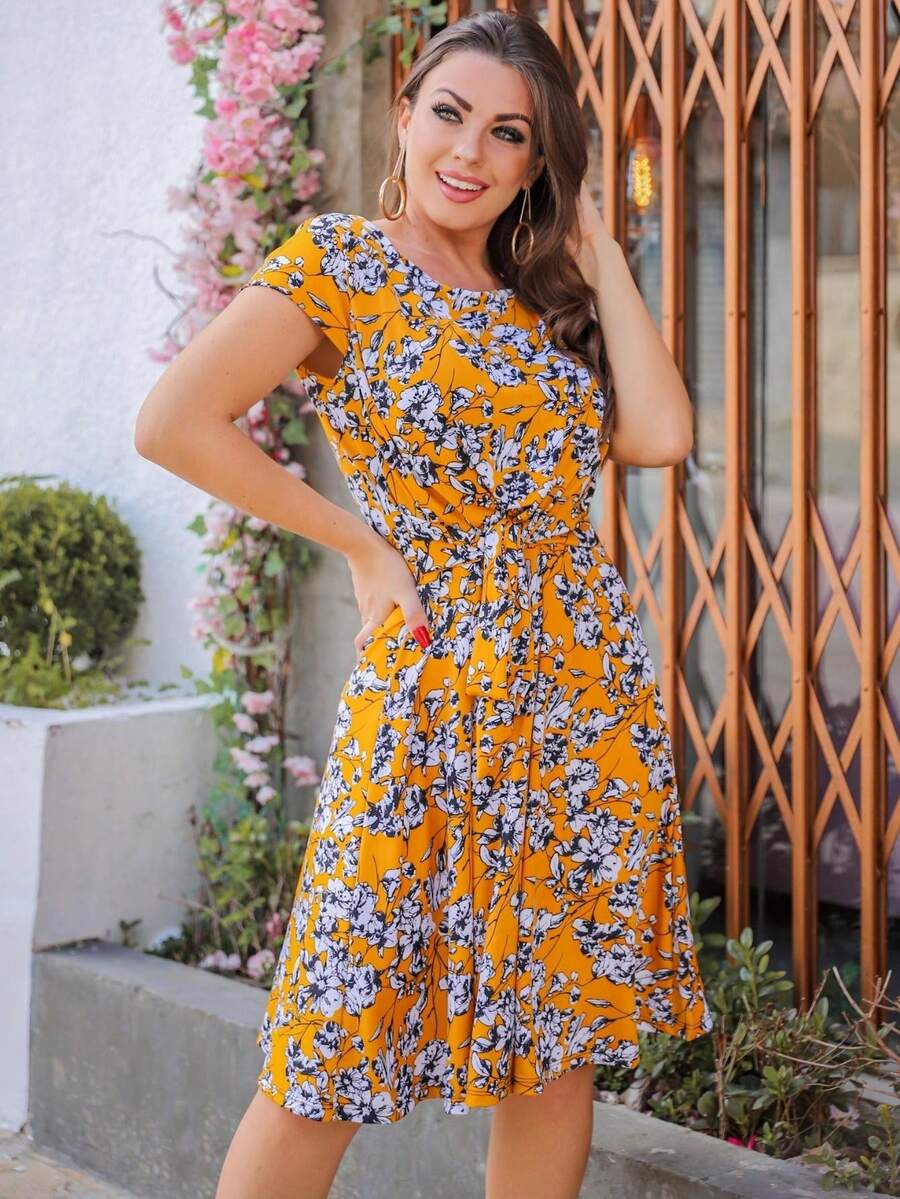 Women Dresses - Màu vàng - Xem 1