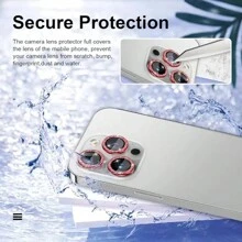 iPhone Máy chụp hình Kính bảo vệ ống kính Bling , Đã nâng cấp 9H Kính cường lực Nắp máy ảnh Bảo vệ màn hình Kim loại Cá nhân Nhẫn - Đỏ - Xem 2
