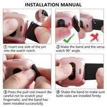 1pc Red Adjustable Tpu Watch Band Compatible With Fitbit Versa 2/versa/versa Lite Edition/versa Special Edition - Red - View 7