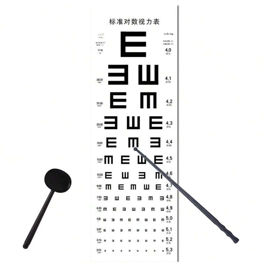 1 Set Of Eye Charts, Including Standard Logarithmic Visual Acuity Chart