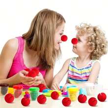 1個紅色小丑鼻子,萬聖節cosplay小丑鼻子,紅色馬戲團小丑鼻子,新奇泡沫小丑鼻子,聖誕裝扮配件馬戲團嘉年華生日派對用品cosplay - 紅色 - 查看 6