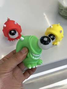 Eyeball Squishy Keychain, Eye Popping Toy, Stress Relief Gag Toy - Red - View 2