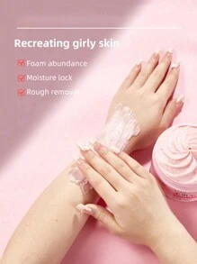 250g Cherry Blossom Exfoliating Scrub, Gentle Full Body Exfoliator, Removes Dead Skin, Deep Cleans, Moisturizes And Brightens Skin Tone