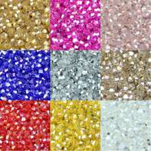 200 chiếc 3MM Hình thoi Hình dạng Nhọn Pha lê trong suốt Hạt AB Màu sắc Hạt lỏng lẻo Để làm đồ trang sức DIY , Óng ánh - 3mm - Xem 1