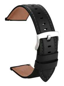 Soft Quick Release Black/Brown/Coffee Watch Band Strap Compatible With Huawei WATCH 4 Pro New Smartwatch, 22mm/20mm - Black - View 15