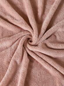 1 件柔软吸水男女通用珊瑚绒婴儿浴袍，带帽，适合所有季节和场合，非常适合包裹，非常适合浴室和海滩使用，爱情人节 - 藕粉色 - 查看 4