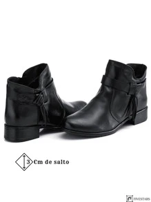 Women Mid-Calf Boots - màu đen - Xem 4