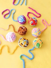 1 pieza Juguete de bola con campana y bola de colores para el entretenimiento de gatos, color gris - Gris - Ver 2