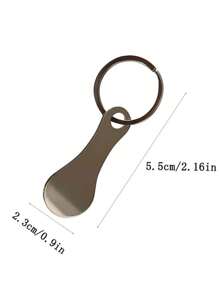 1pc Metallic Stainless Steel Keychain With Key Ring, Clasp, Pushcart Unlocker Head & Decorative Pendant,Reuse Shopping Cart Token Key Ring Trolley Alloy Key Chain Accessories KeyringCharms Metal Keychains Carts Coin Holder