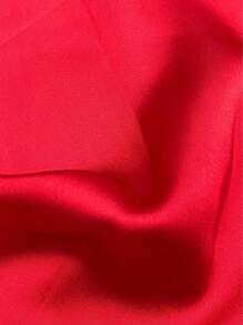 1 件纯色优雅独特经典春秋女士围巾，百搭舒适的日常穿着 - 紅色 - 查看 5