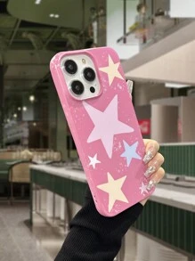 1 Vỏ điện thoại có kết cấu độ bóng cao hình ngôi sao năm cánh màu hồng Tương thích với iPhone - Nhiều màu - Xem 1