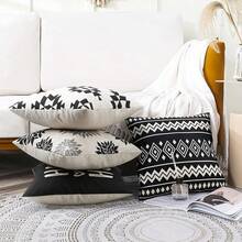 4入組季節印花枕套組,適用於家居裝飾(臥室,沙發,餐廳,客廳等),是家人和朋友的完美禮物