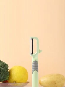 1pc Green/stainless Steel Vegetable Peeler - Green - View 6