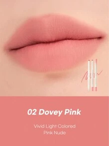 Rom&nd Romand Lip Mate 唇線筆 0.5g/0.02oz，臉部彩妝，長效顯色，長效持久，濃郁色彩，塗抹順滑，高顯色度，可伸縮筆尖，方便使用，02 Dovey Pink - 02 多維粉紅色 - 查看 2