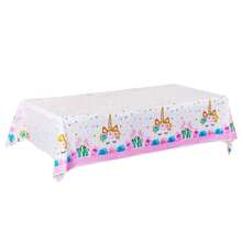 1pc Pink Unicorn Party Theme Birthday Party Tablecloth Gift Party Wedding Party Decoration, Back To School Valentine Day