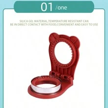 Stainless Steel Baking Tool Hand Guard Circle Sandwich Cutter Cake Cookie Toast Sandwich Pocket Bread Mold - Red - View 3