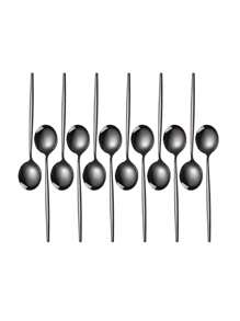 1/4/8/12 piezas Cucharilla pequeña de acero inoxidable, cucharilla para revolver café, cucharilla de postre, útiles escolares, regalo de Navidad