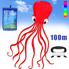 Papalote Con Diseño De Pulpo De Gran Calidad De - Rojo - Ver 2