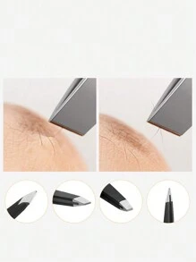 Kit Manicure E Pédicure Alicate Tesoura Cortador 3 Peças - Preto - Visão 3