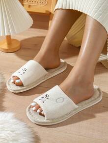 Nam Nhà  Lanh Dép đi trong nhà , Màu Khaki , Đế dày , Im lặng , Thích hợp Đối với Tất cả các mùa , Dép đi trong nhà - Màu Khaki - Xem 3