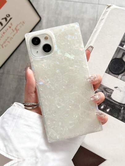 1pc Simple TPU Colorful Shell Pattern Phone Case Compatible With IPhone